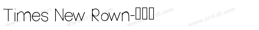Times New Rown字体转换